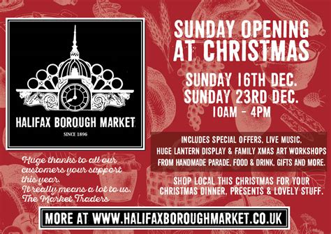 halifax christmas opening hours
